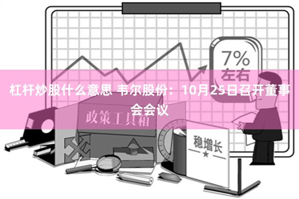 杠杆炒股什么意思 韦尔股份：10月25日召开董事会会议