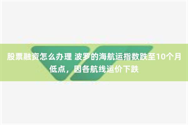 股票融资怎么办理 波罗的海航运指数跌至10个月低点，因各航线运价下跌